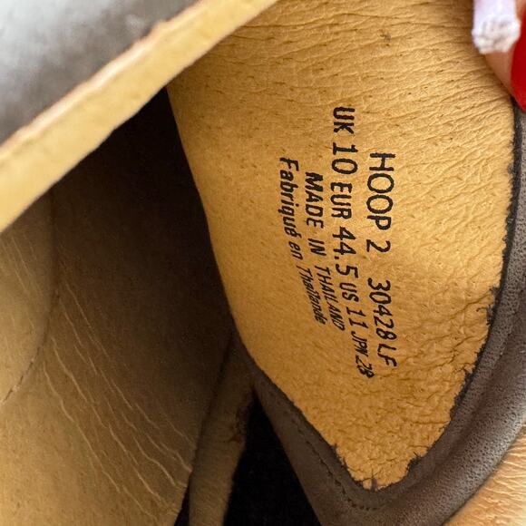 J Shoes Men’s Sneaker size 11 Casual Blue Gray Stripe Leather hoop 2 - Picture 2 of 11